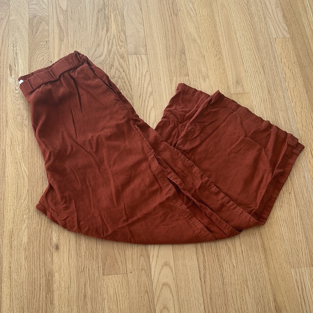 Abercrombie & Fitch Linen Pants w/Leg Slits & Pockets